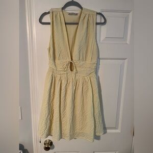 Abercrombie Tie-Front Textured Mini Dress